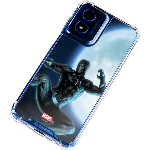 Marvel Black Panther Jumping Through Air Moto G 5G (2024) Clear Case